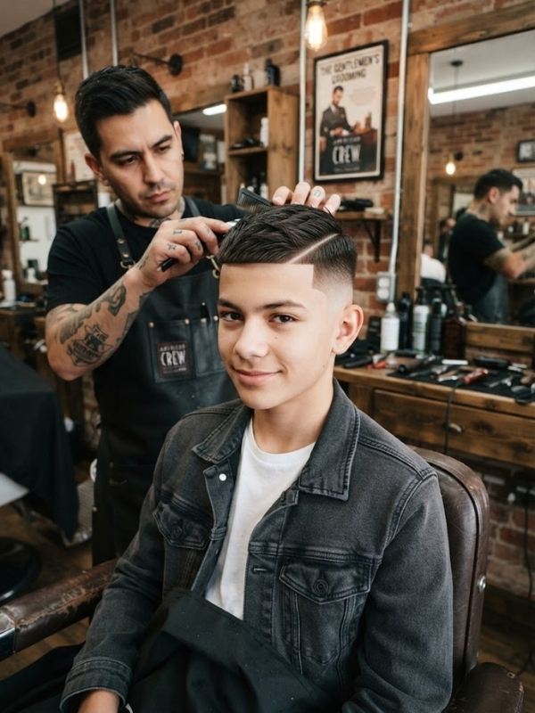 french-crop-mid-fade-with-hard-part